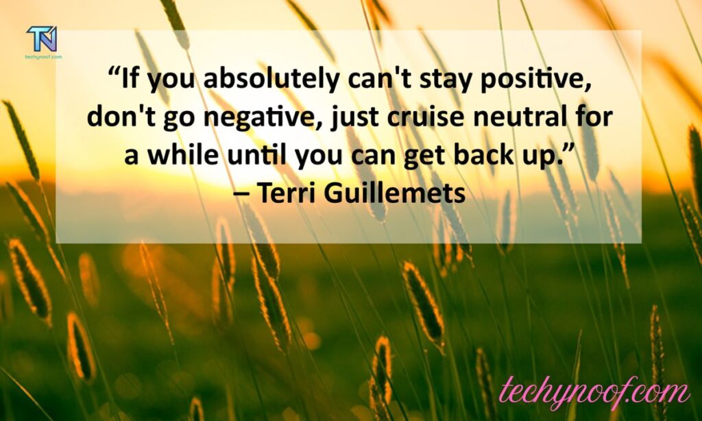 Keep It Neutral and Positive