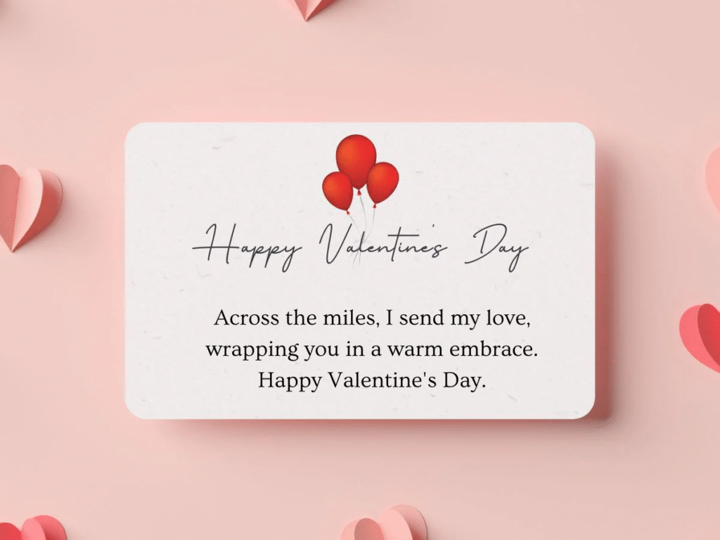 Caring Valentine's Day Messages Long-Distance Relationship