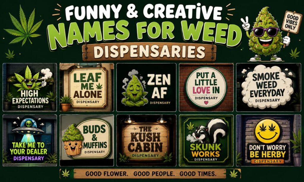 215+ Funny & Creative Names for Weed Dispensaries